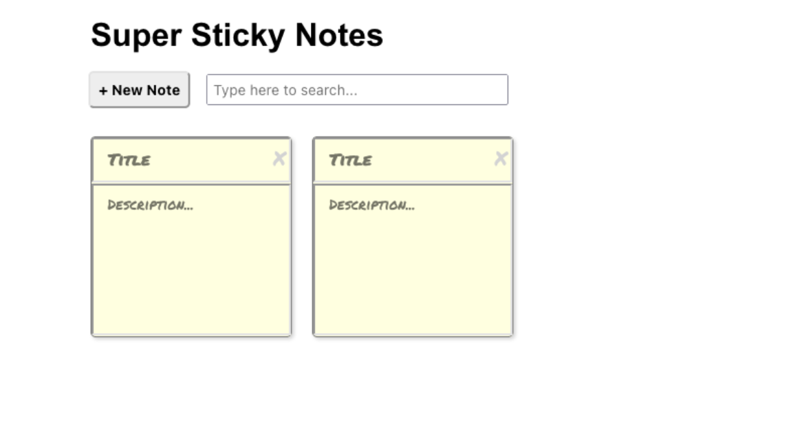 Sticky Notes app project